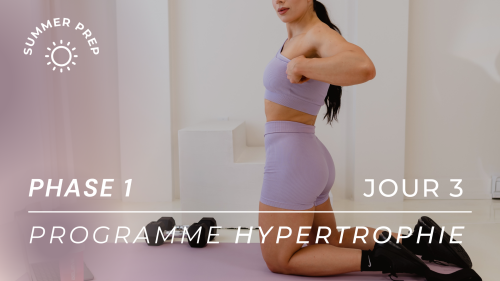 Programme Gain de masse SUMMER PREP - Phase 1, Jour 3 : Fessiers, Épaules