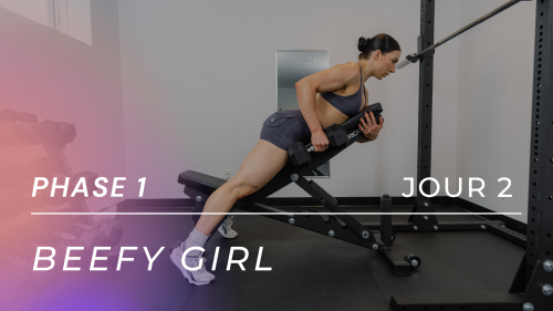 Programme gain de masse BEEFY GIRL - Phase 1, Jour 2 : Dos, biceps, abdos