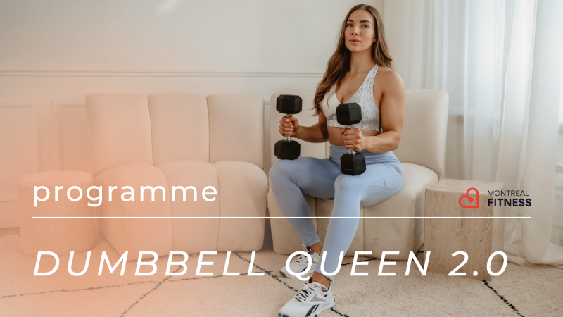 Programme Dumbbell Queen - Dumbbells seulement, Gain musculaire, 5 jours (30-40 minutes)